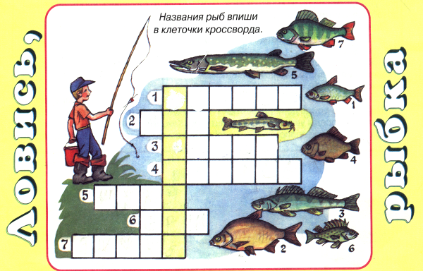 Кроссворд рыбы 7 класс