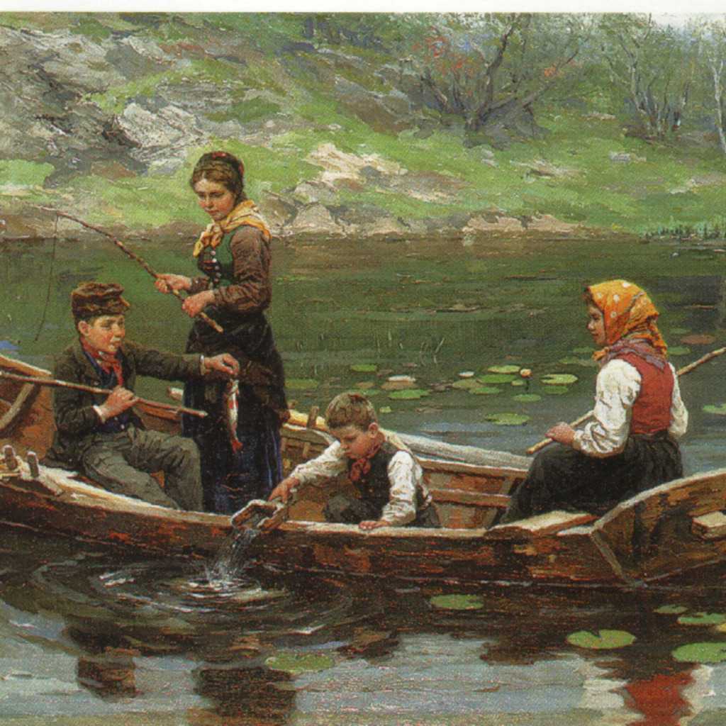 Братья ловят рыбу. Картины русских художников 19 века. Человек в лодке. Рыбак в лодке. Рыбак в лодке картина.