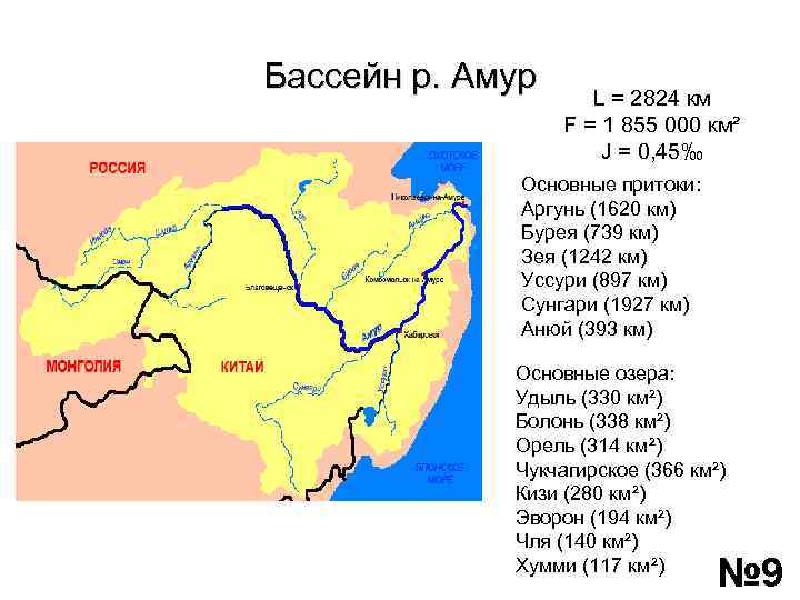 План реки амур